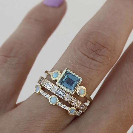 Gemma - Vintage Punk Rose Flower Diamond Ring